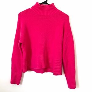 & Other Stories Paris Atelier Hot Pink Mock Neck Sweater Size S